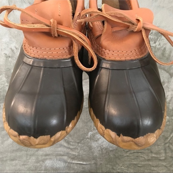 Cabela’s Brown Leather Rubber Duck Steel Shank Slip On Rain Mud Shoes Size 7 - Picture 5 of 11